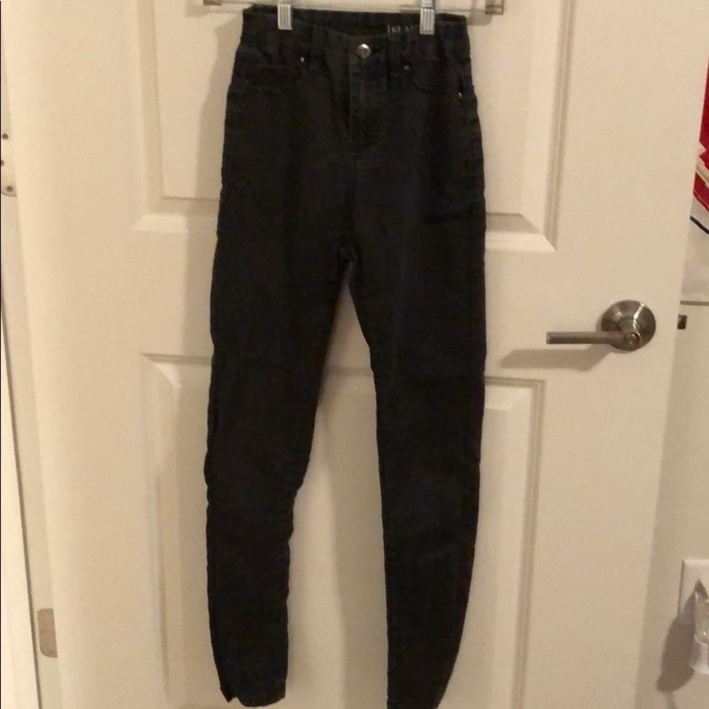 Faded black high waisted skinny jeans